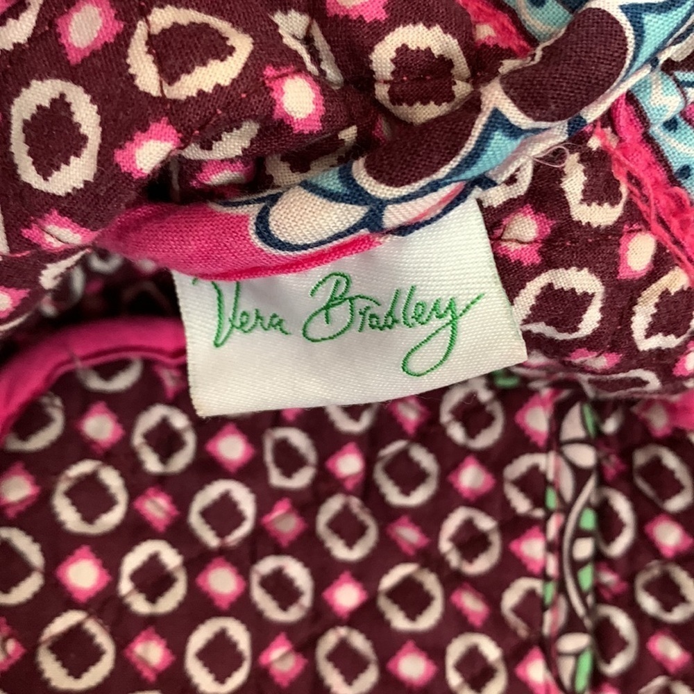 Vera Bradley Pink Cupcake Small Purse Tote with Toggle Closure & Outside Pocket - Picture 7 of 8